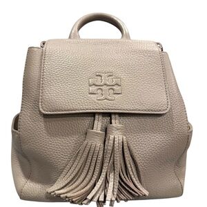 Tory Burch Taupe Leather Backpack